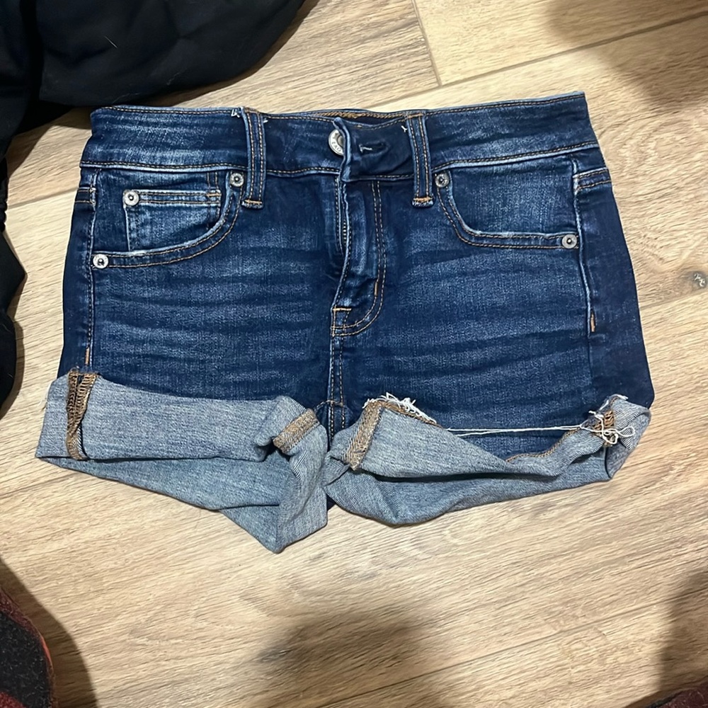 plain denim shorts size 0 women’s